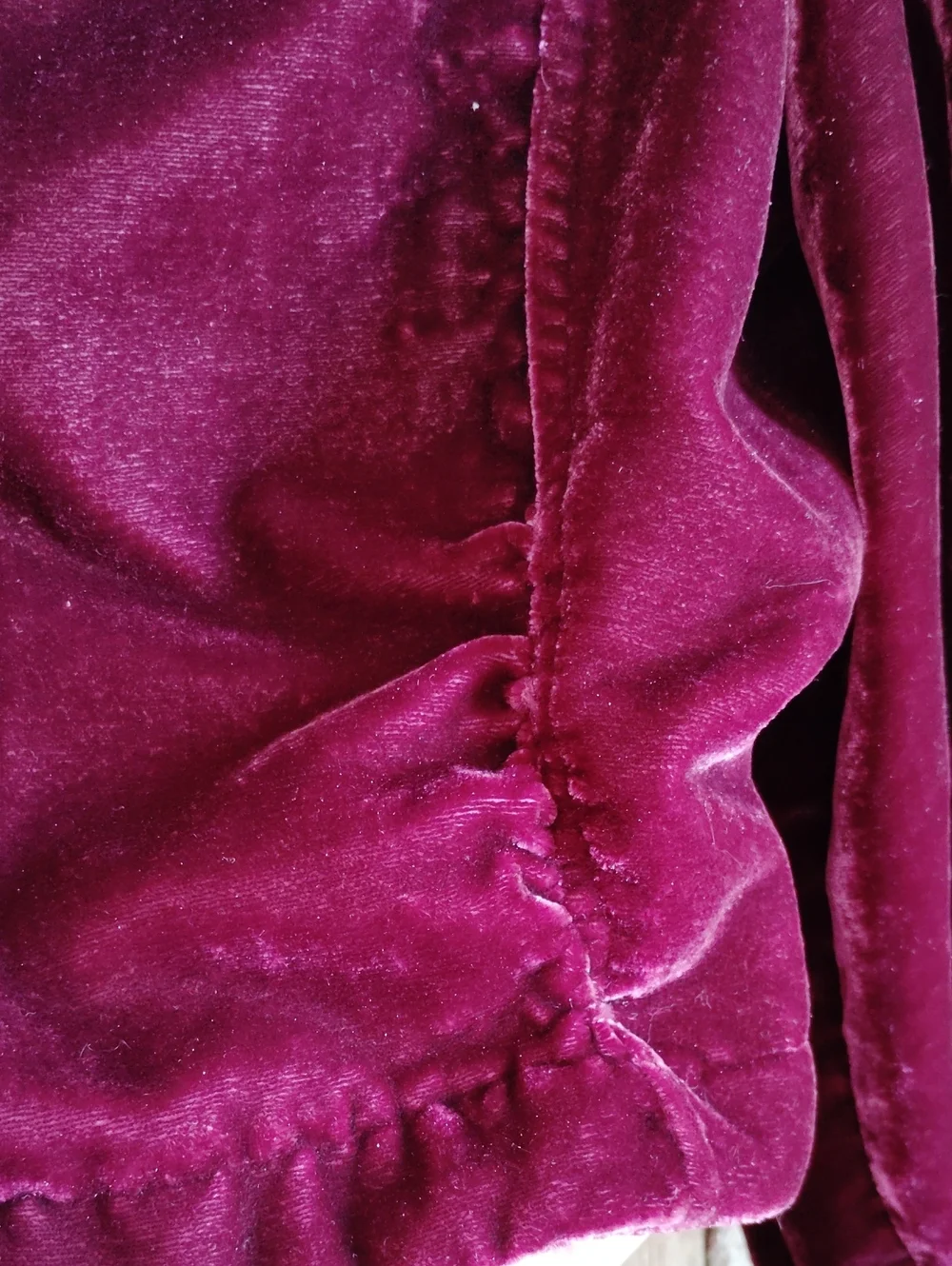 Free People Velvet Puff Sleeve Square Neck Top Tie Back Sz XS
